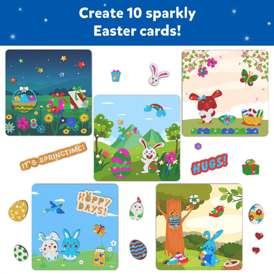 Skillmatics Foil Fun Easter Cards - Mess-Free Kids Craft for Ages 4-9