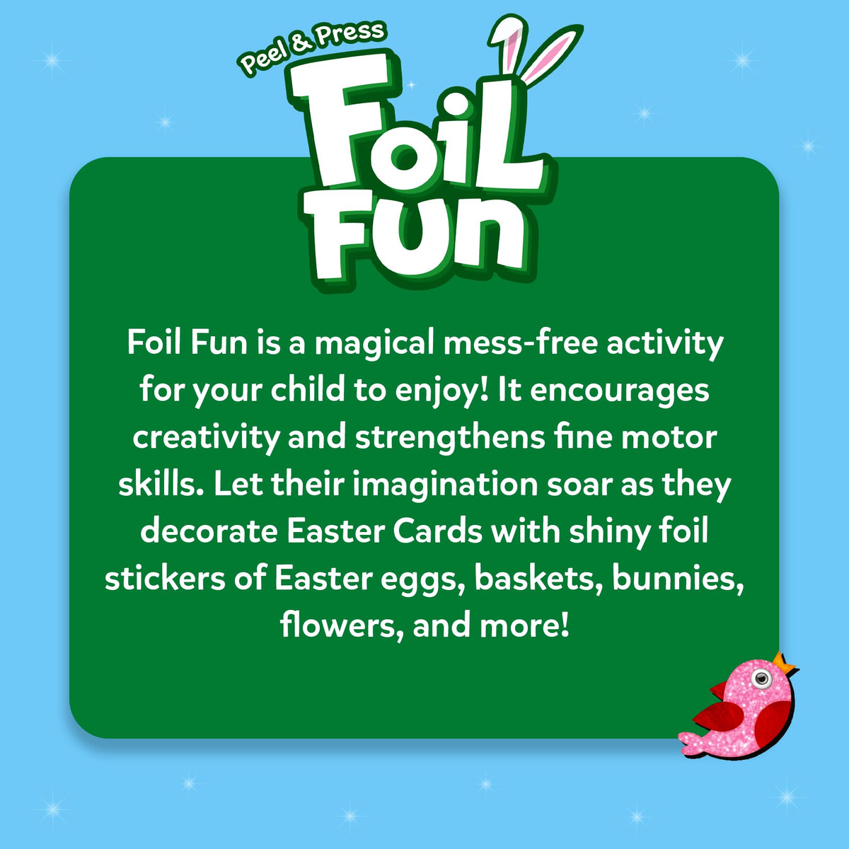 Skillmatics Foil Fun Easter Cards - Mess-Free Kids Craft for Ages 4-9