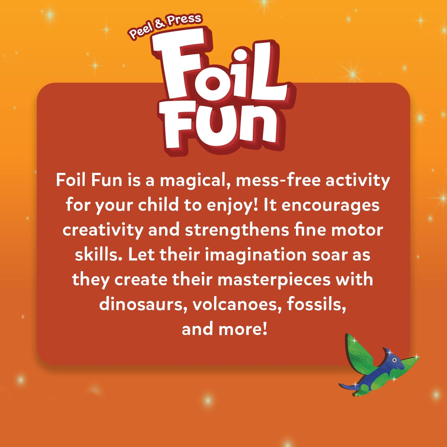 Skillmatics Foil Fun Dinosaurs - No Mess Art Kit for Kids 4-9