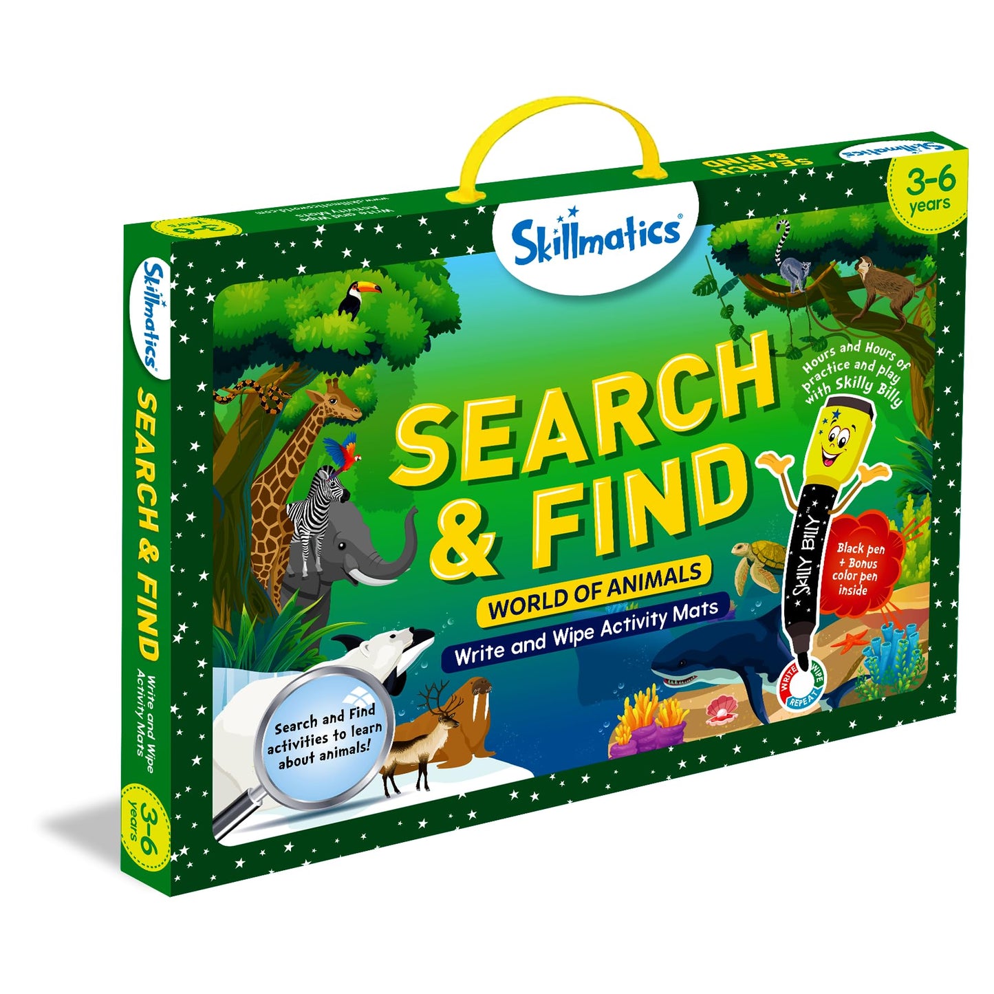 Skillmatics Search and Find Animals Educational Game – Reusable Preschool Learning for Ages 3-6