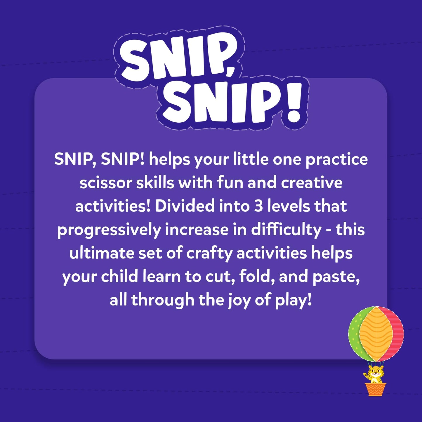 Skillmatics Scissor Skills Activity Book – Snip Snip: 25 Cutting Activities + 2 Child-Safe Scissors