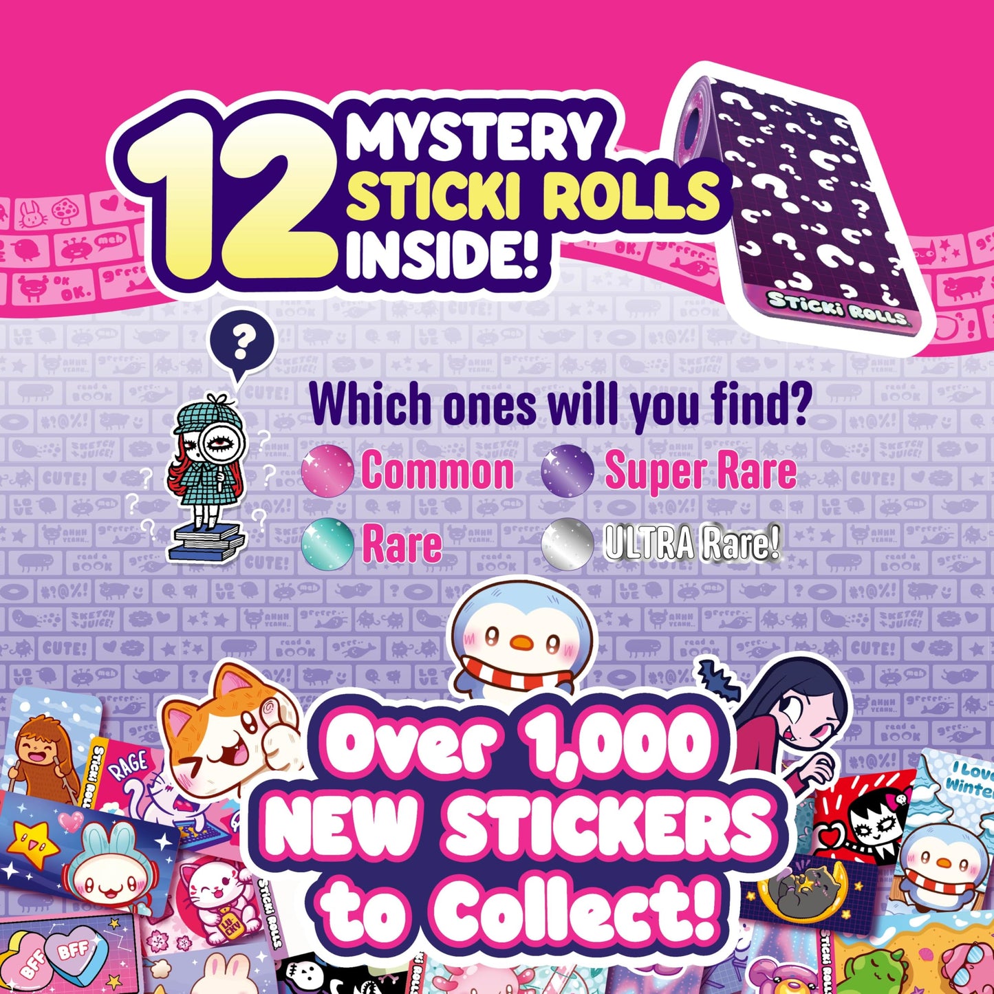 Sky Castle STICKI Rolls Station – Wearable Sticker Jewelry Kit with 320 Mini Stickers (6 Bracelets, 2 Necklaces) – Series 2