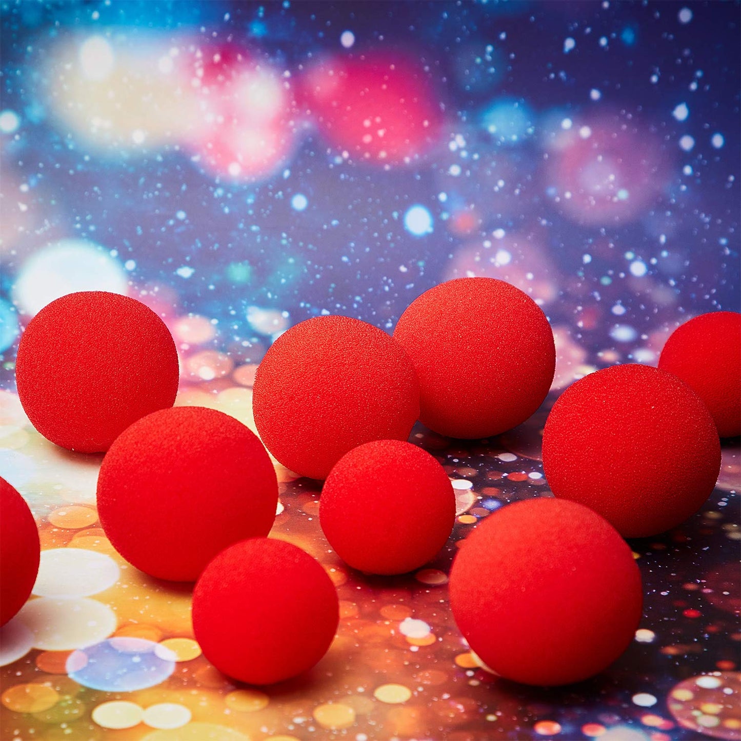 Skylety 20 Pcs Red Sponge Balls – Soft Magic Balls for Close-Up Tricks (1.4 & 1.8 in)