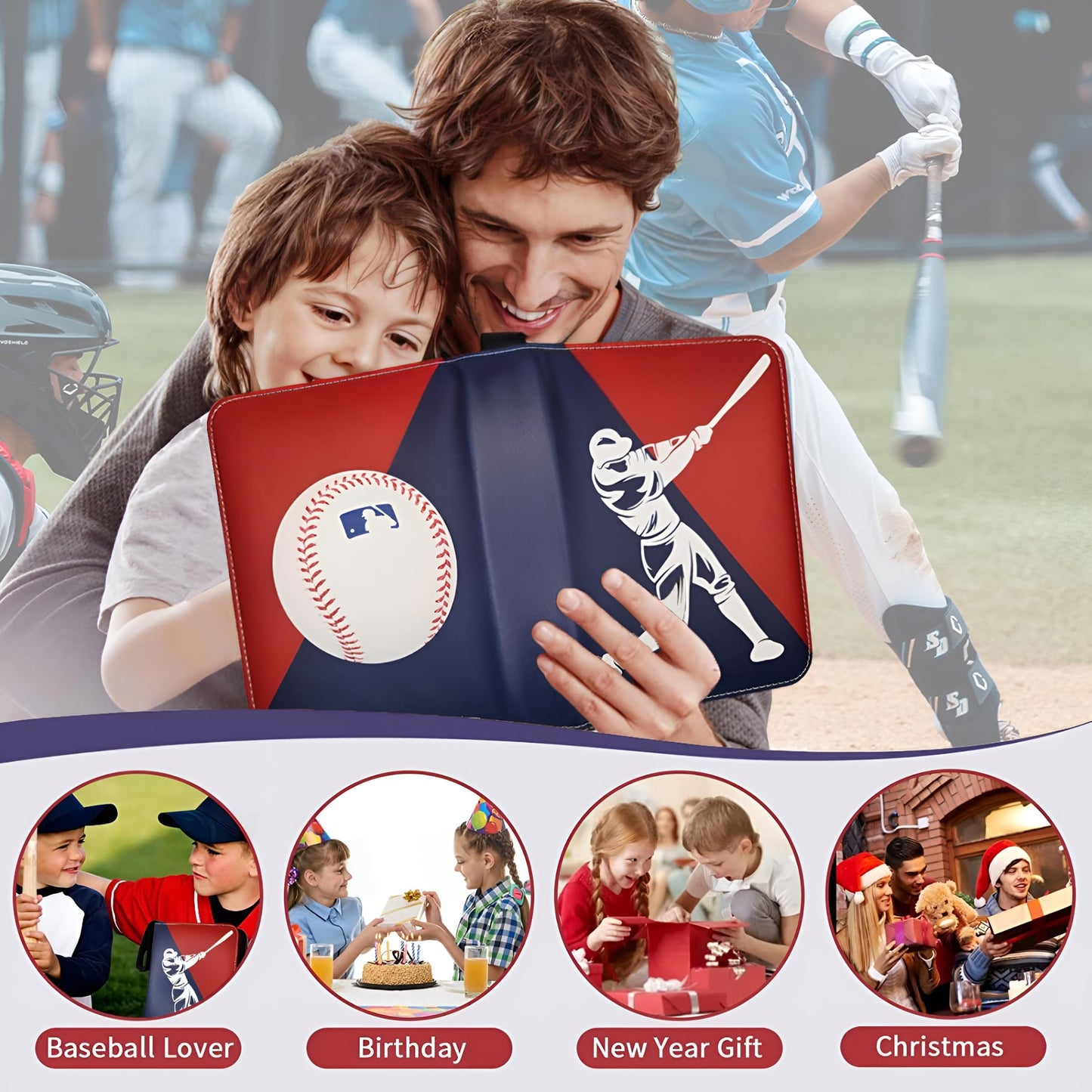 Slonser Baseball Card Binder 900 Pockets – 3 Ring Zipper Organizer for Trading Cards