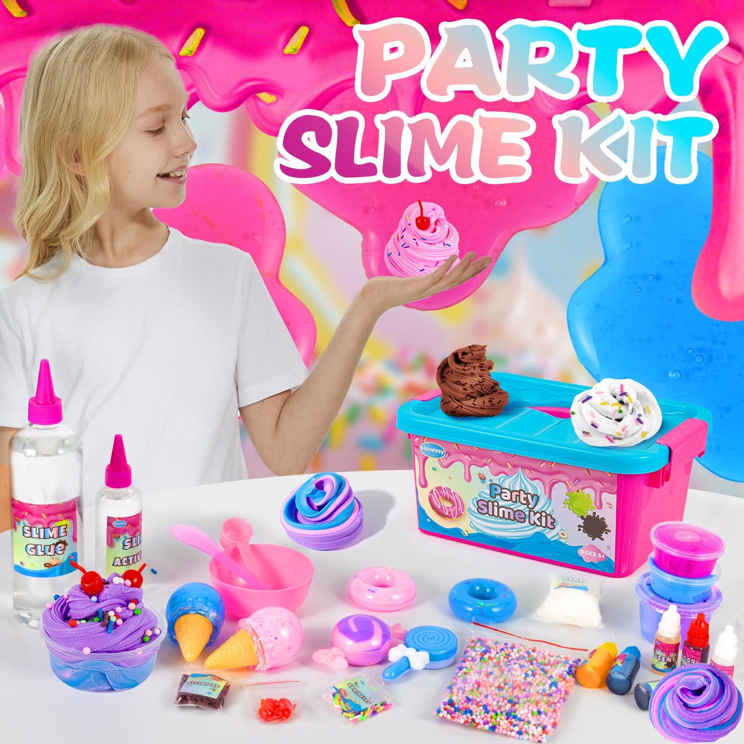 Sloueasy Mini Party Slime Kit – Butter & Foam Slime for Kids