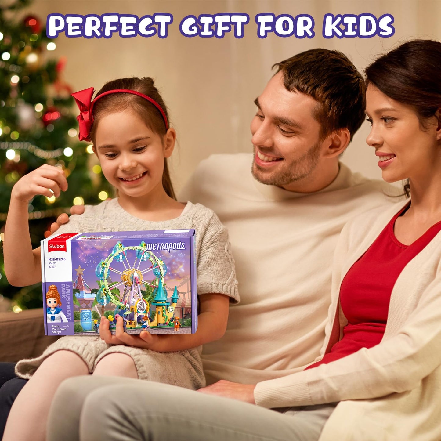Sluban Amusement Park Ferris Wheel Castle Building Set – STEM Toy for Kids 6-10