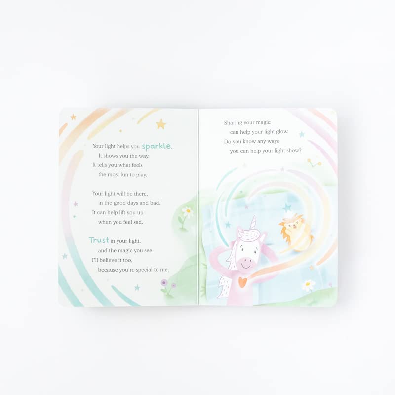 Slumberkins Unicorn Snuggler + 2 Board Books Bundle – Authenticity, Confidence & Healthy Friendships (Ages 0+)