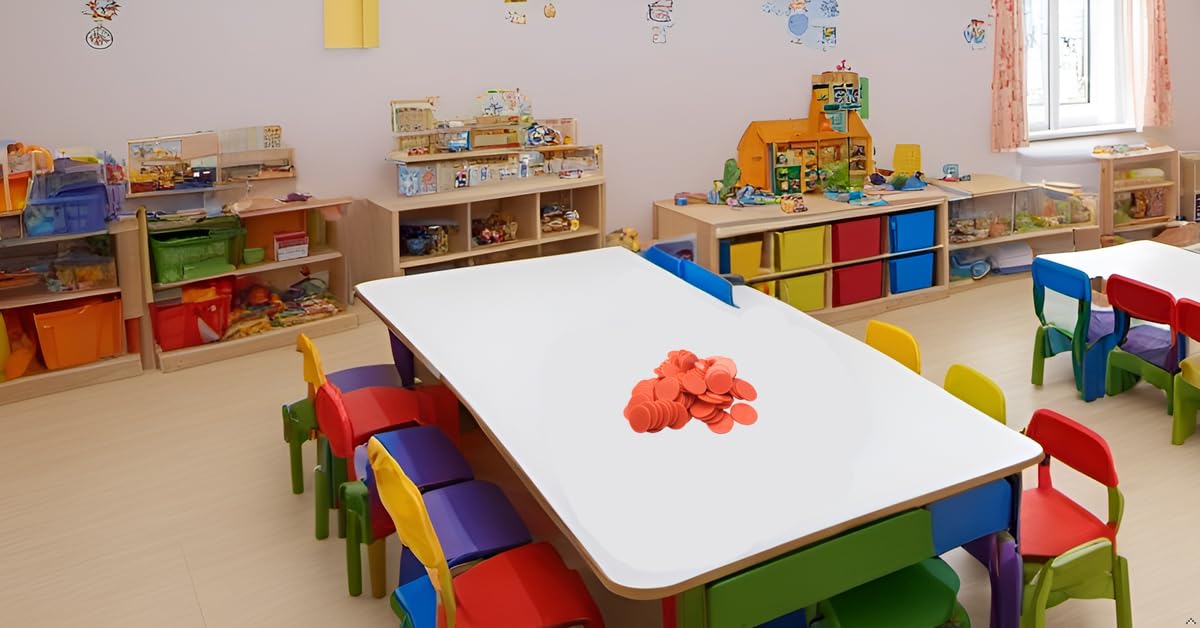 Smartdealspro 100 Red 25mm Plastic Learning Counters – Counting Chips for Math & Classroom Activities