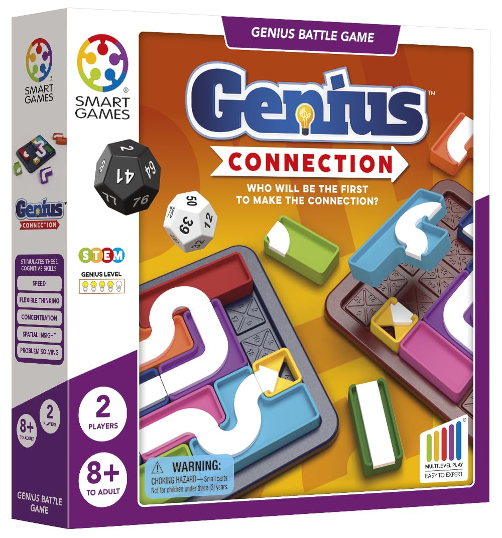 SmartGames Genius Connection STEM Logic Puzzle Game – Spatial Reasoning for Ages 8+