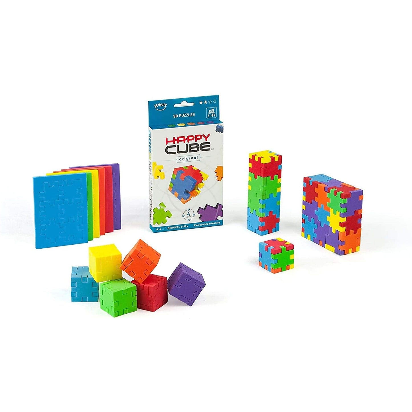 SmartGames Happy HCO300 Original Cardboard Box 3D Puzzle – Pack of 6