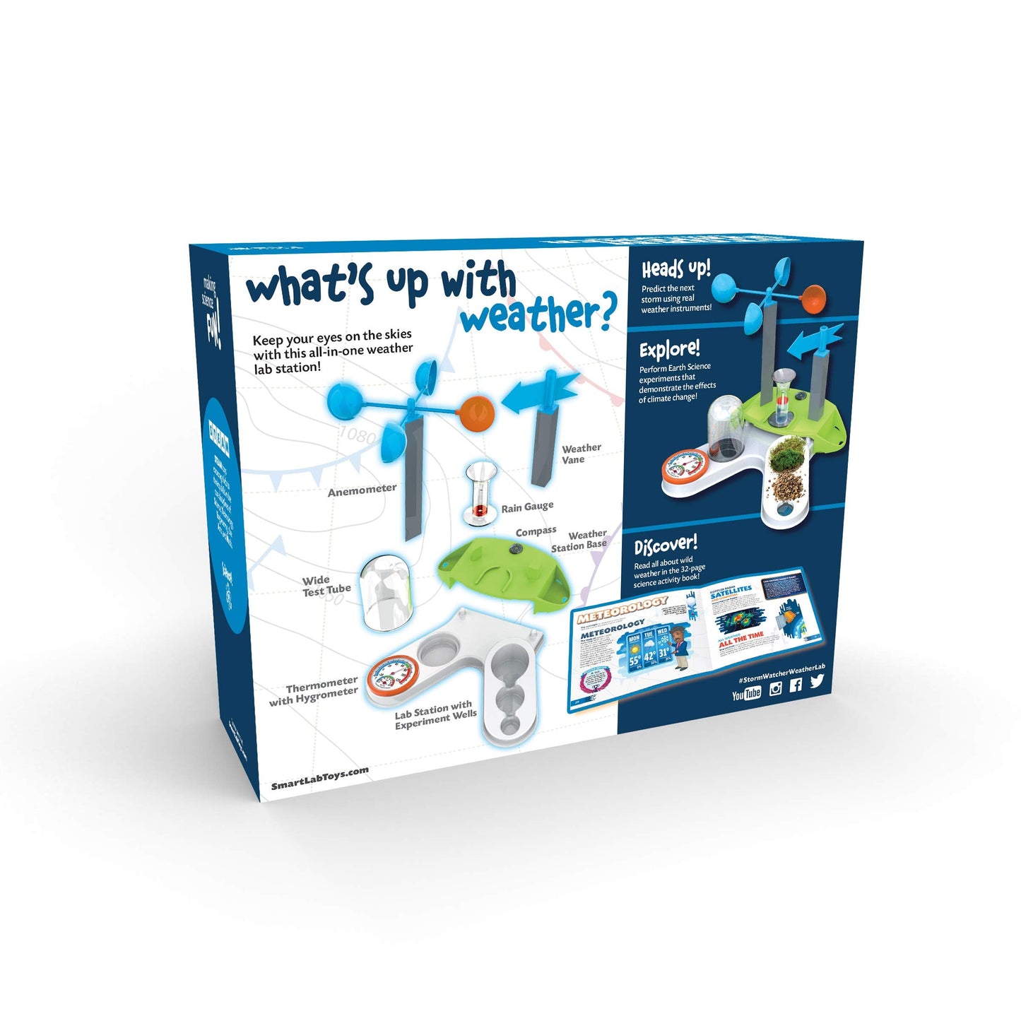 SMARTLAB Storm Watcher Weather Lab - 18 Wild Weather Experiments for Young Meteorologists
