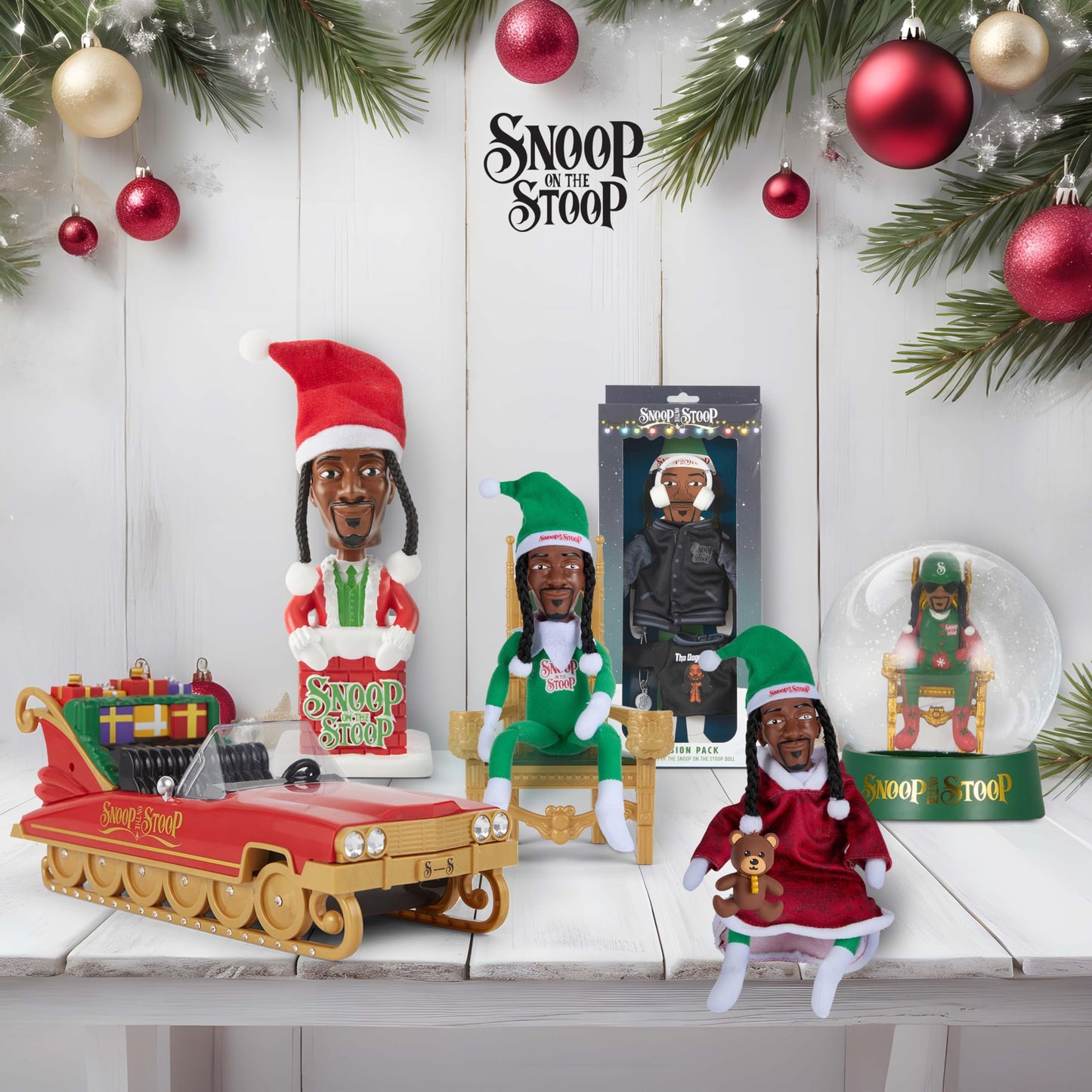 Snoop on the Stoop 2025 Christmas Elf Doll - 12-inch Shelf Décor by Snoop Dogg