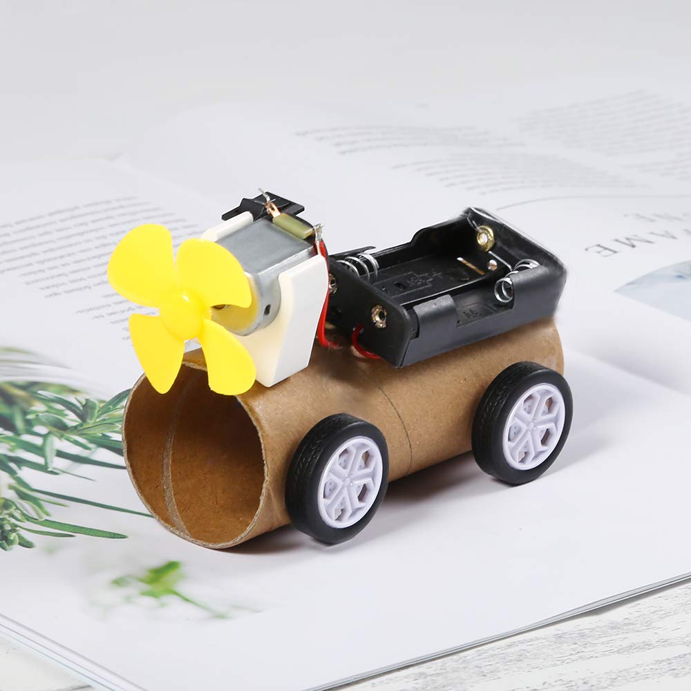 Sntieecr 6-Set 131-Pcs DC Motors Kit for Kids | Mini Motors, 1.5-3V, 15000RPM, 66 Gears, Propellers, Bulbs & Buzzer | STEM DIY Project