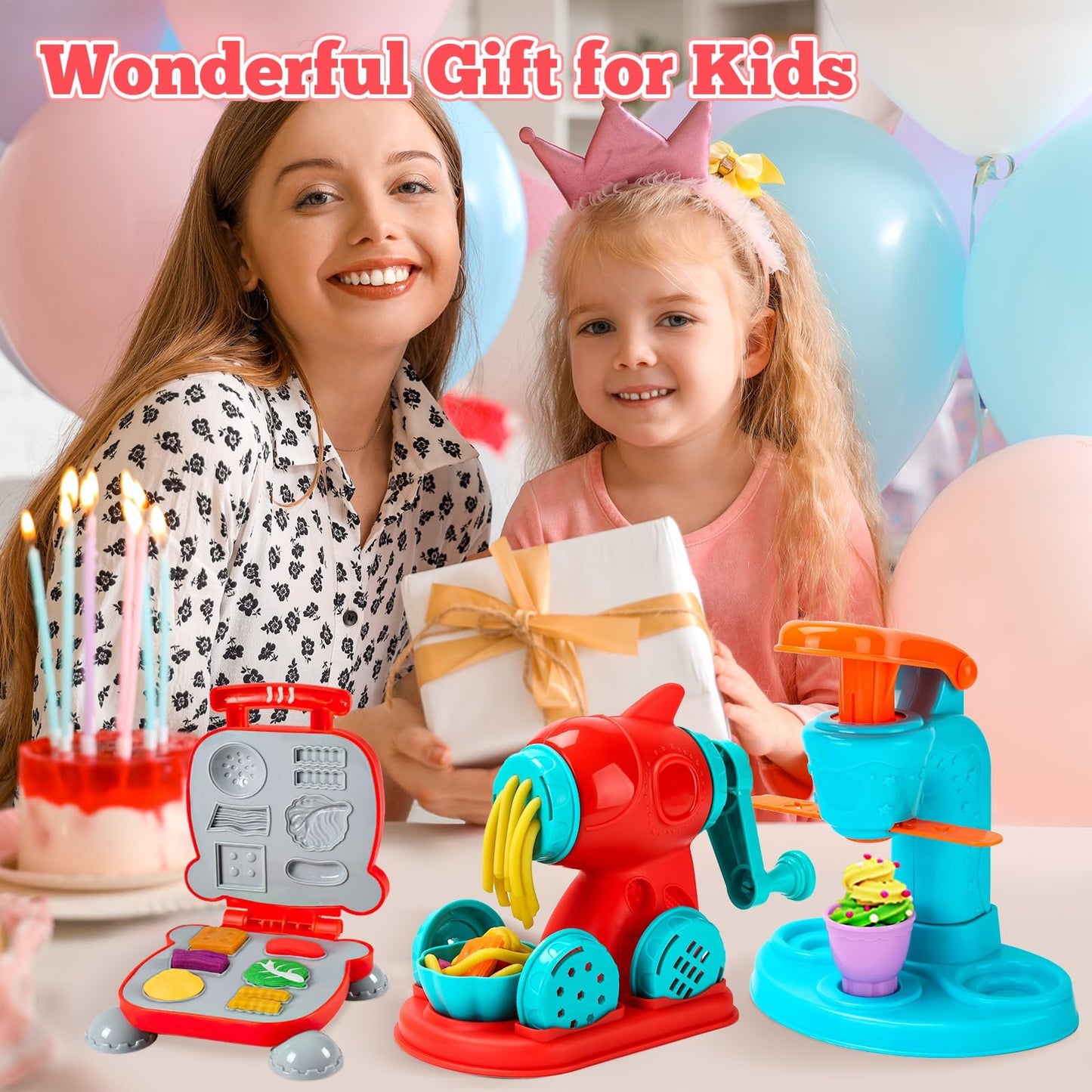 SOCBTNSO 3-in-1 Dough Sets – 59-Piece Kids Kitchen Craft Kit
