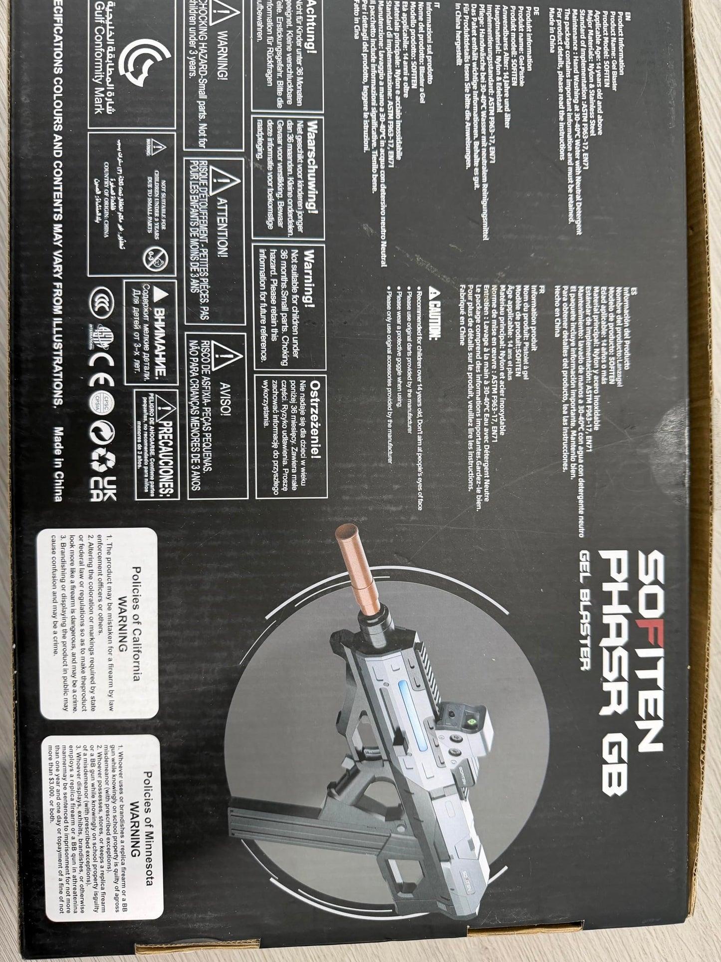 SOFITEN Automic Gel Ball Blaster – 180+ FPS, 100 ft Range, 1000-Round Magazine