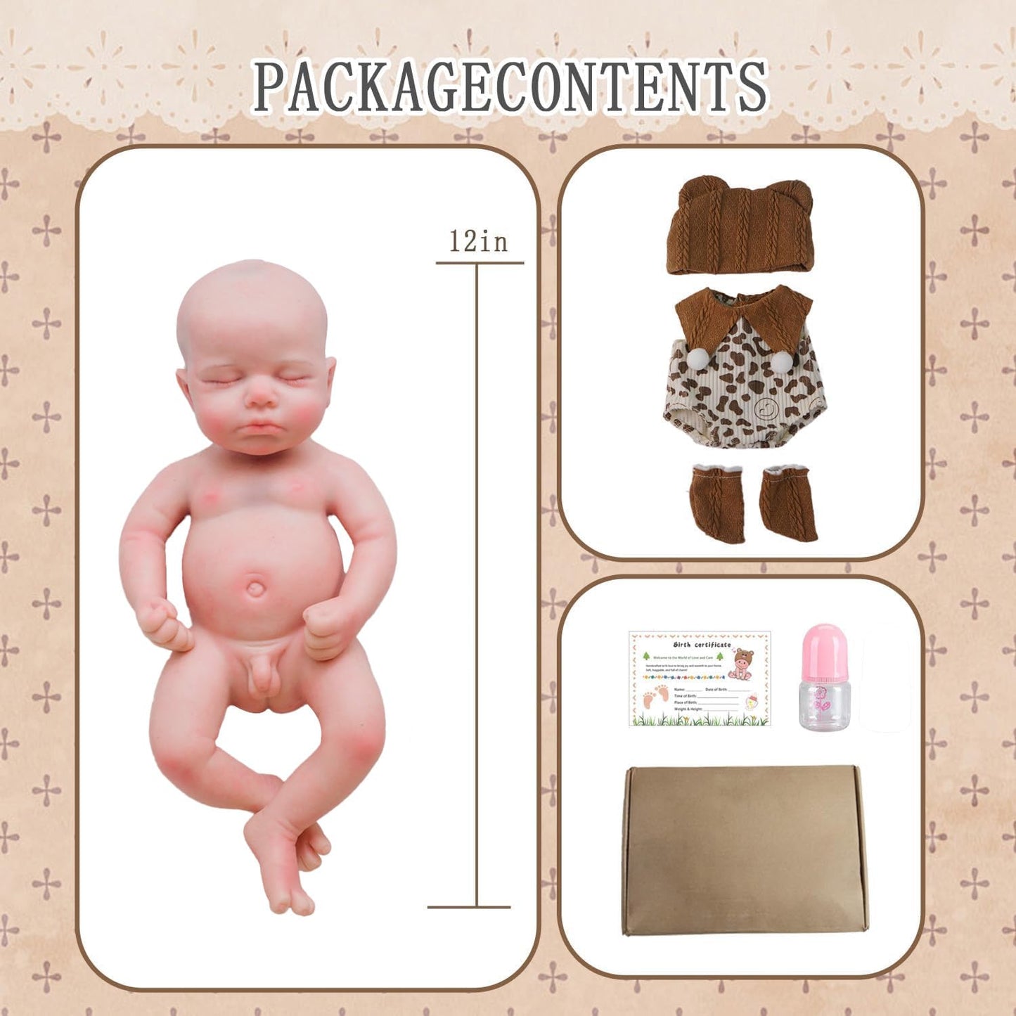 SOFTMARY 12-Inch Full Silicone Reborn — Realistic Lifelike Figure