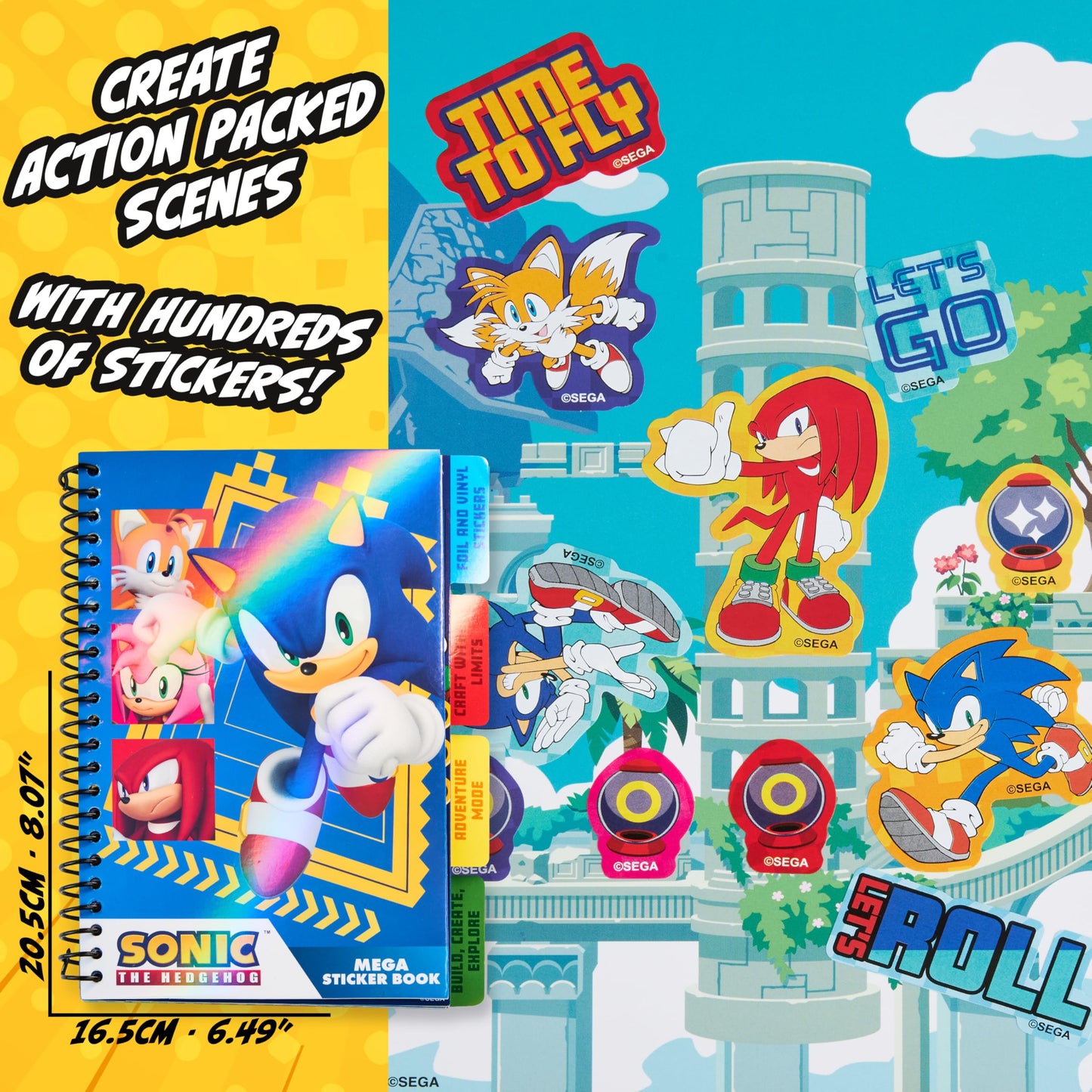 Sonic The Hedgehog Sticker Book for Kids & Teens – 400+ Collector Stickers & 28 Sheets