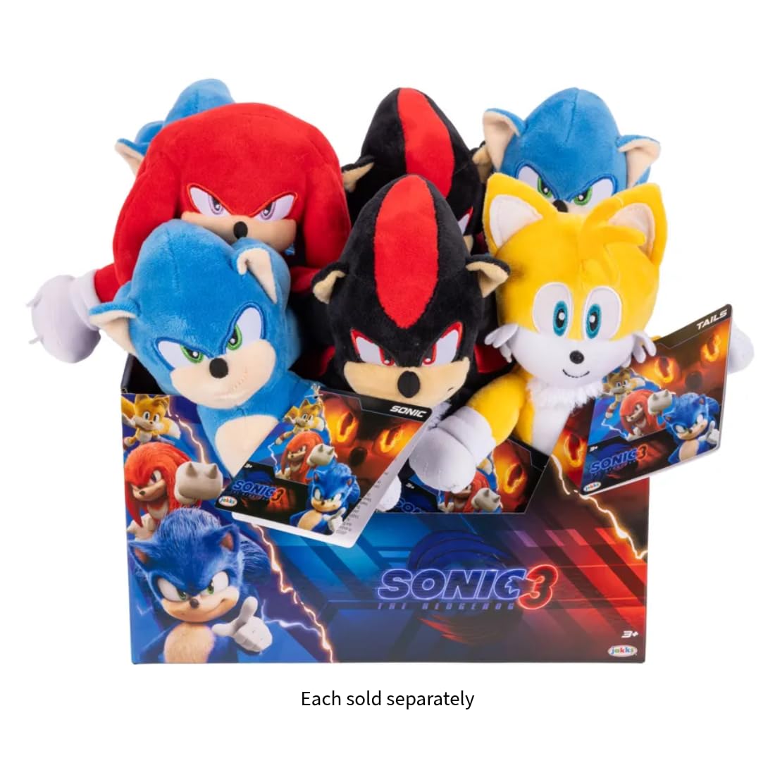 Sonic The Hedgehog 3 Movie Shadow Plush – 9-Inch Officially Licensed Toy