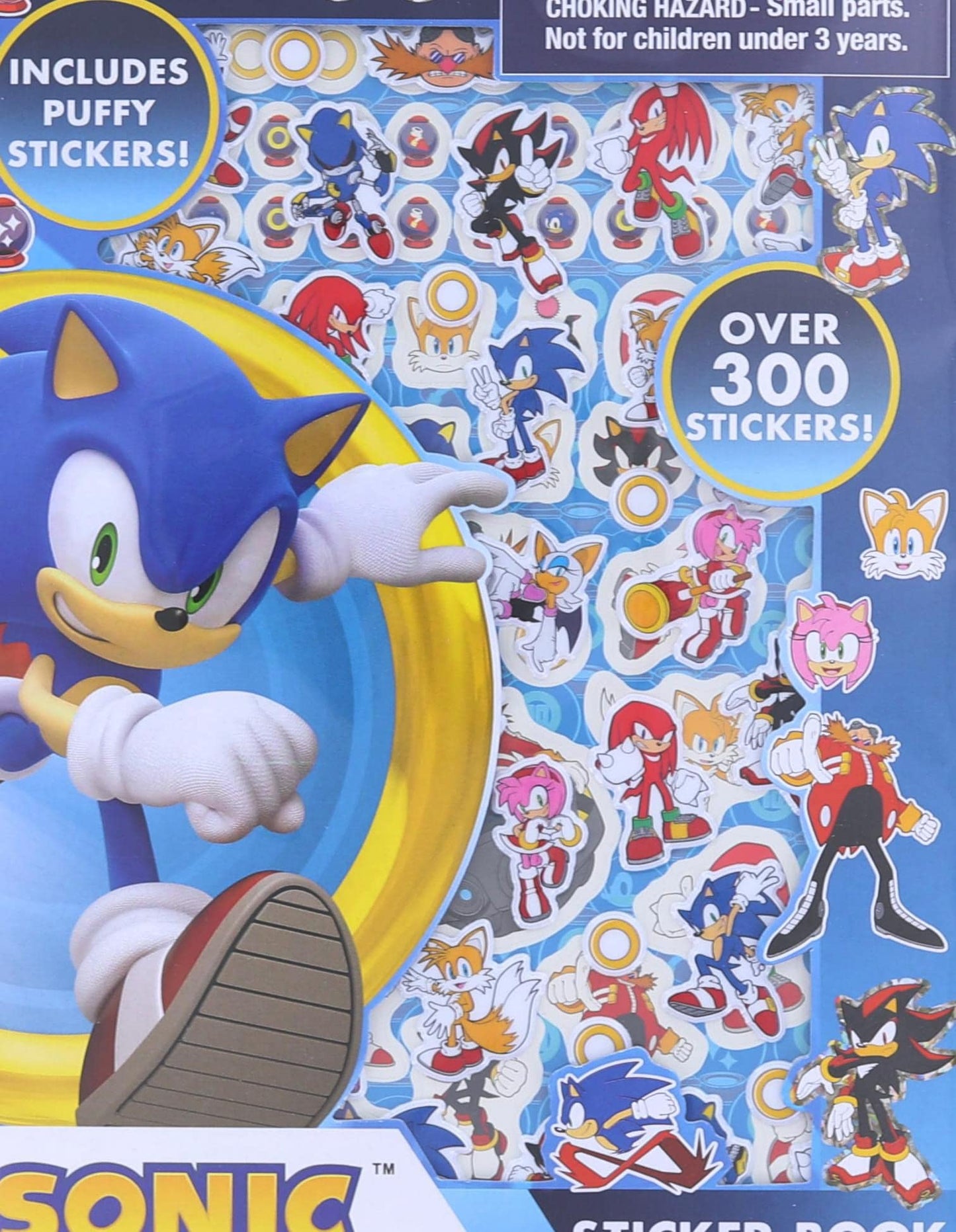 Sonic The Hedgehog Sticker Book - 4 Sheets | 300+ Stickers | Official Sonic Merchandise