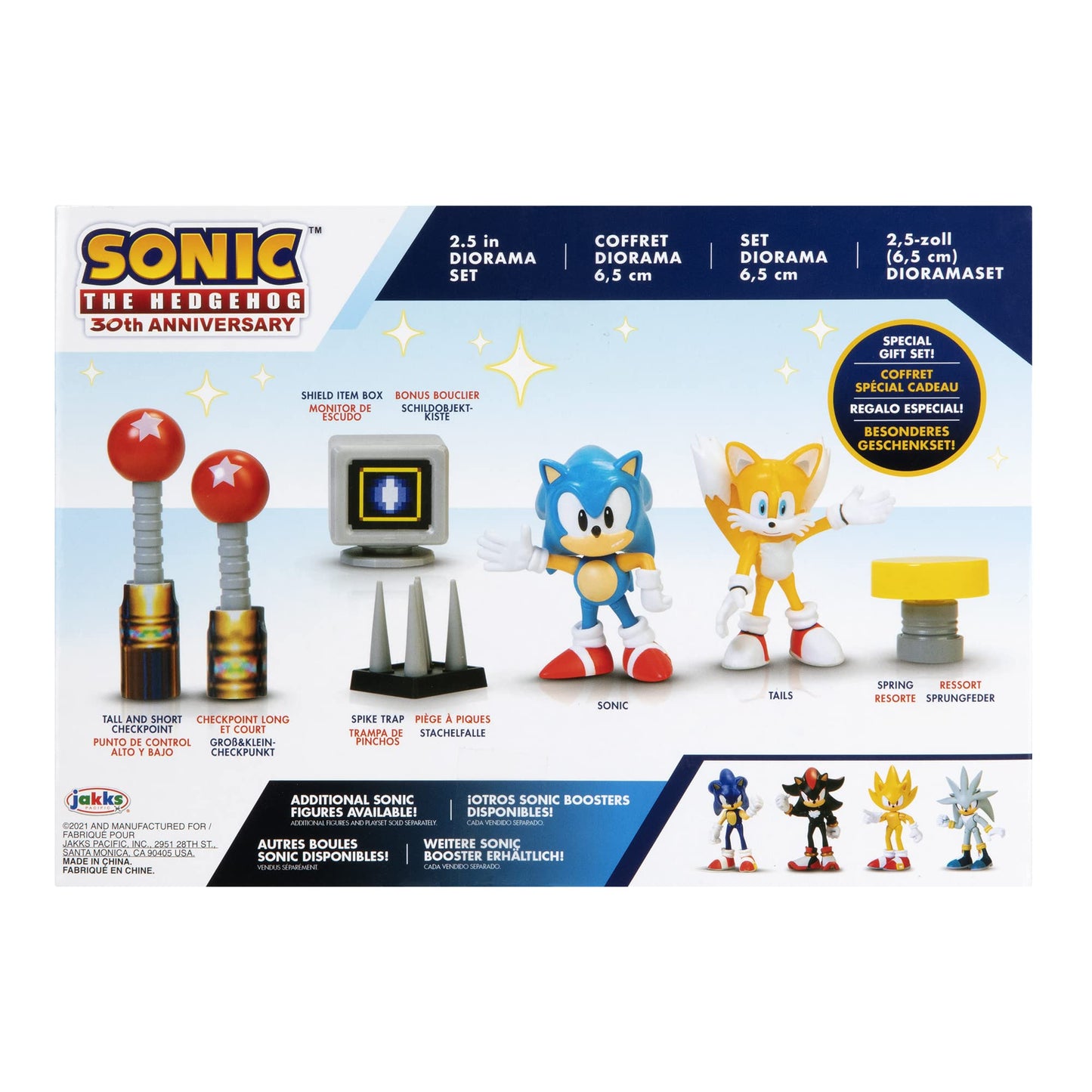 Sonic The Hedgehog 2.5-Inch Action Figure Diorama Set | Collectible Toy Display