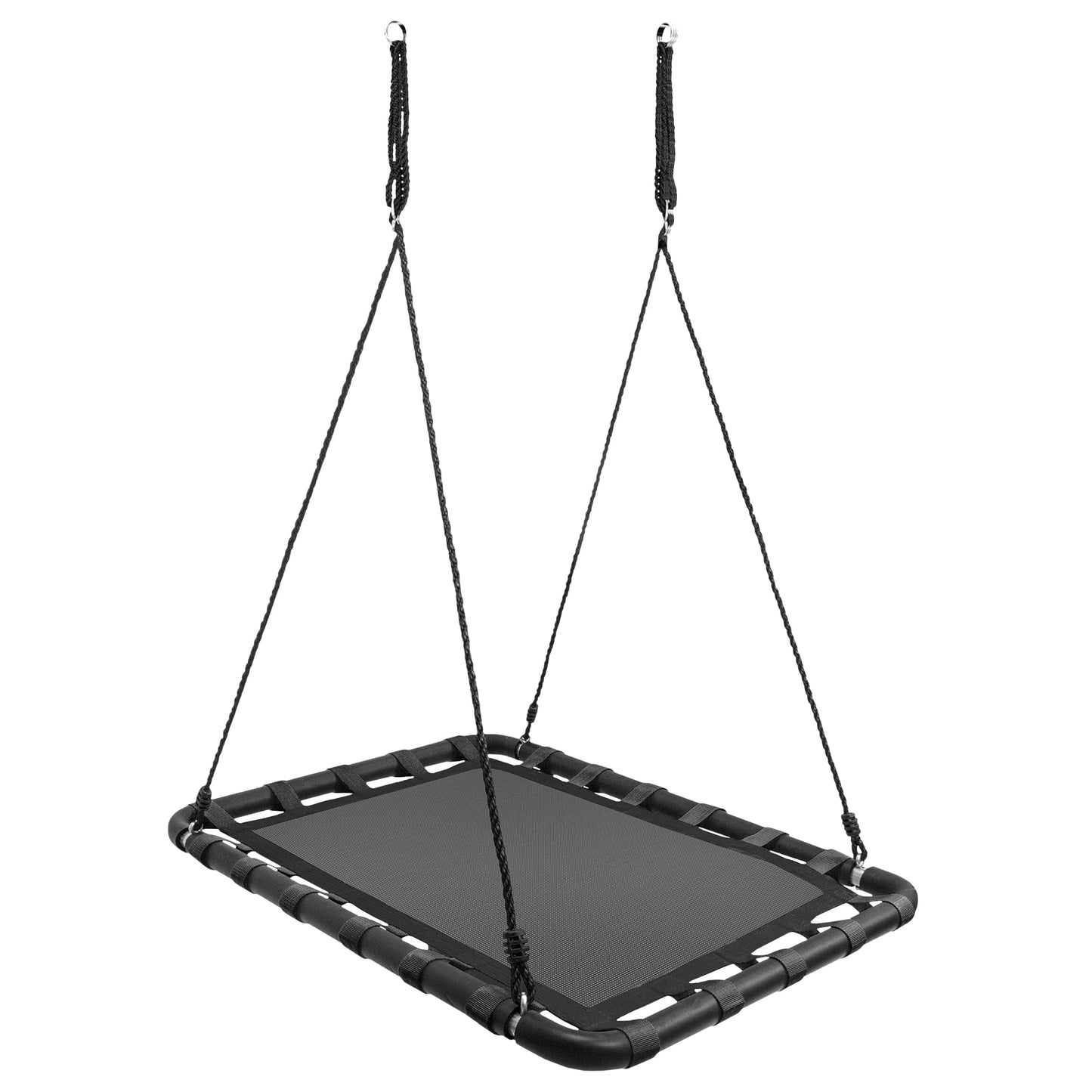 Sorbus Outdoor Platform Swing for Kids — Rectangular Mat Chair (40 x 30, Black)