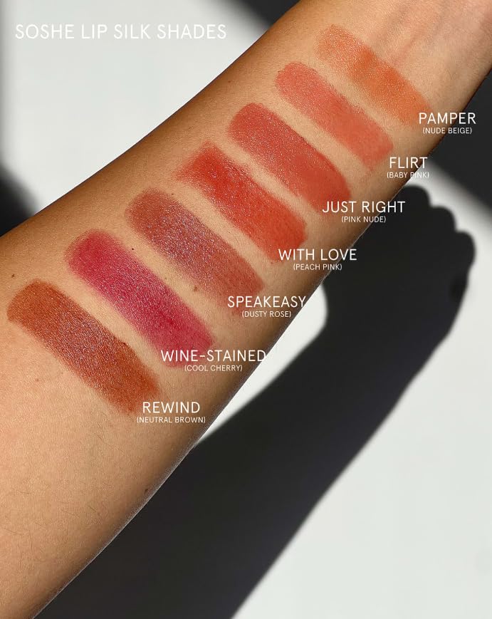 SOSHE Ceramide Lip Silk - SPEAKEASY | Buildable Color, Hydrating Shine