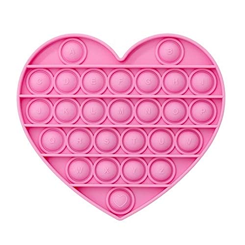 Soti Fidget Sensory Toy for Girls – Pink Heart Alphabet Pop Bubble, Calm Focus & Early Learning