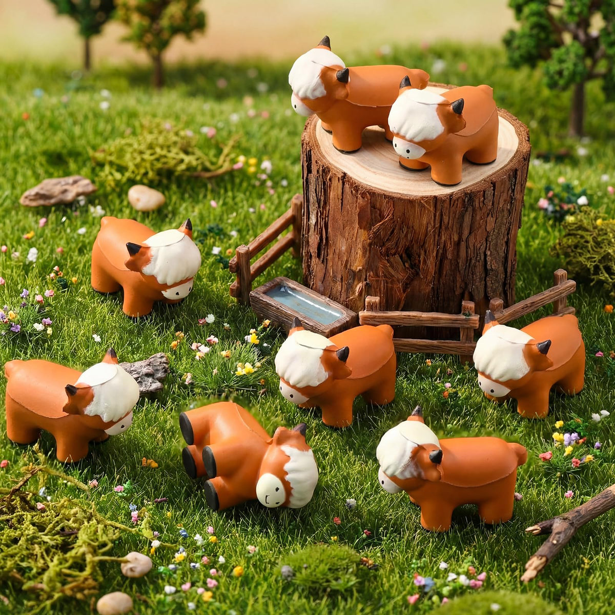 Soulchen 24-Pack Highland Cow Stress Balls – Mini Squeeze Toys for Classroom Fun & Party Gifts