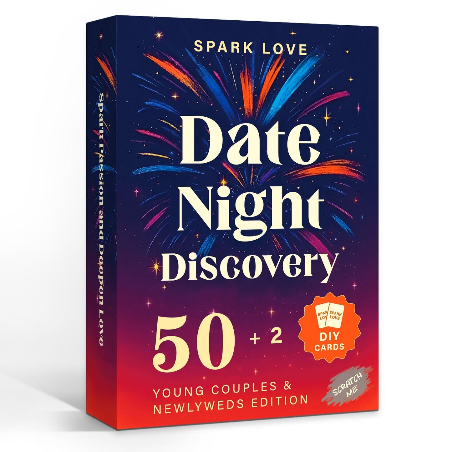 Sparklove Valentines Day Scratch-Off Date Cards – 50 Fun Ideas for Him & Her | Young Couples & Newlyweds Edition