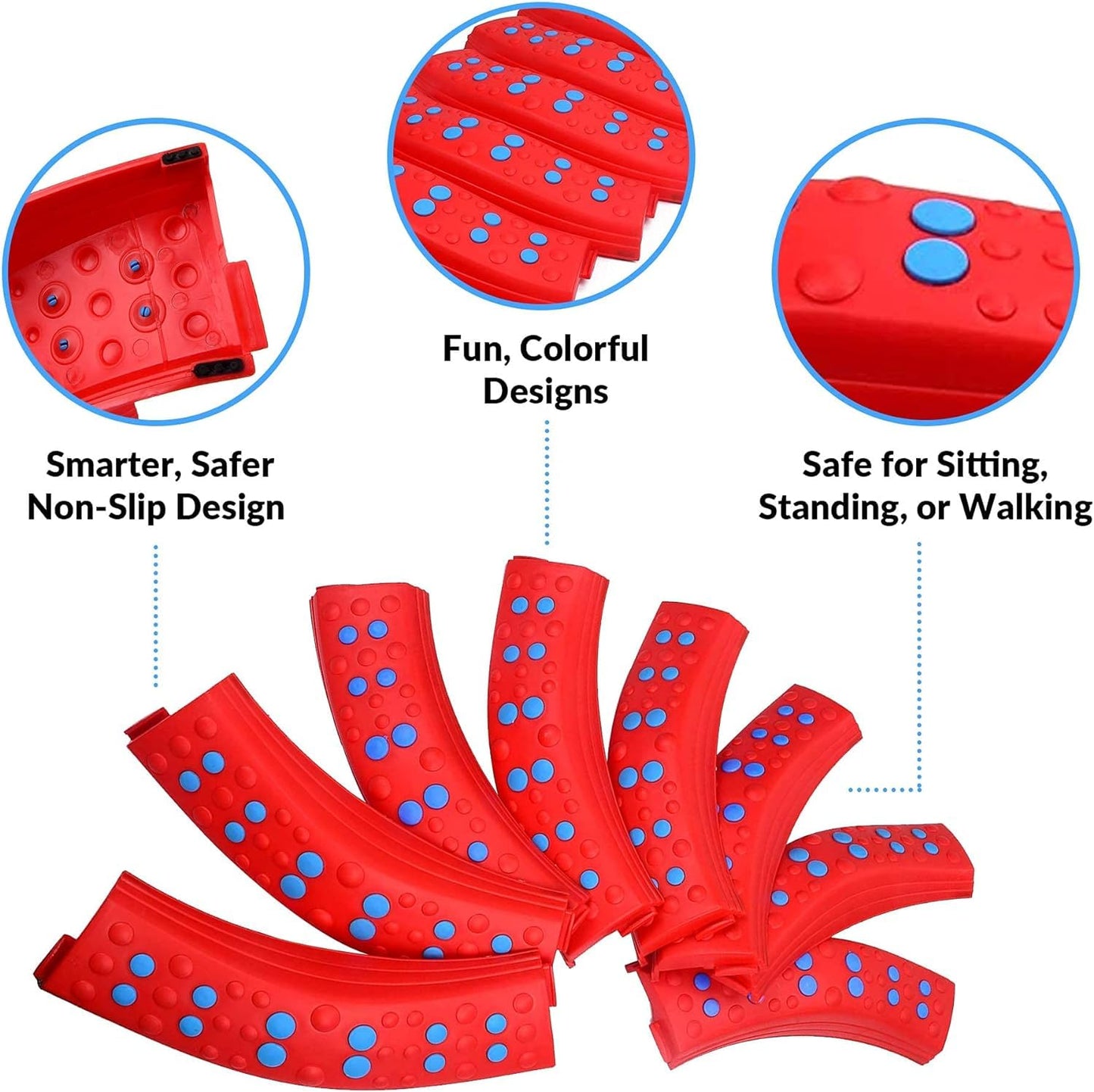 Special Supplies Wavy Circle Balance Beams – 8-Piece Active Play Set