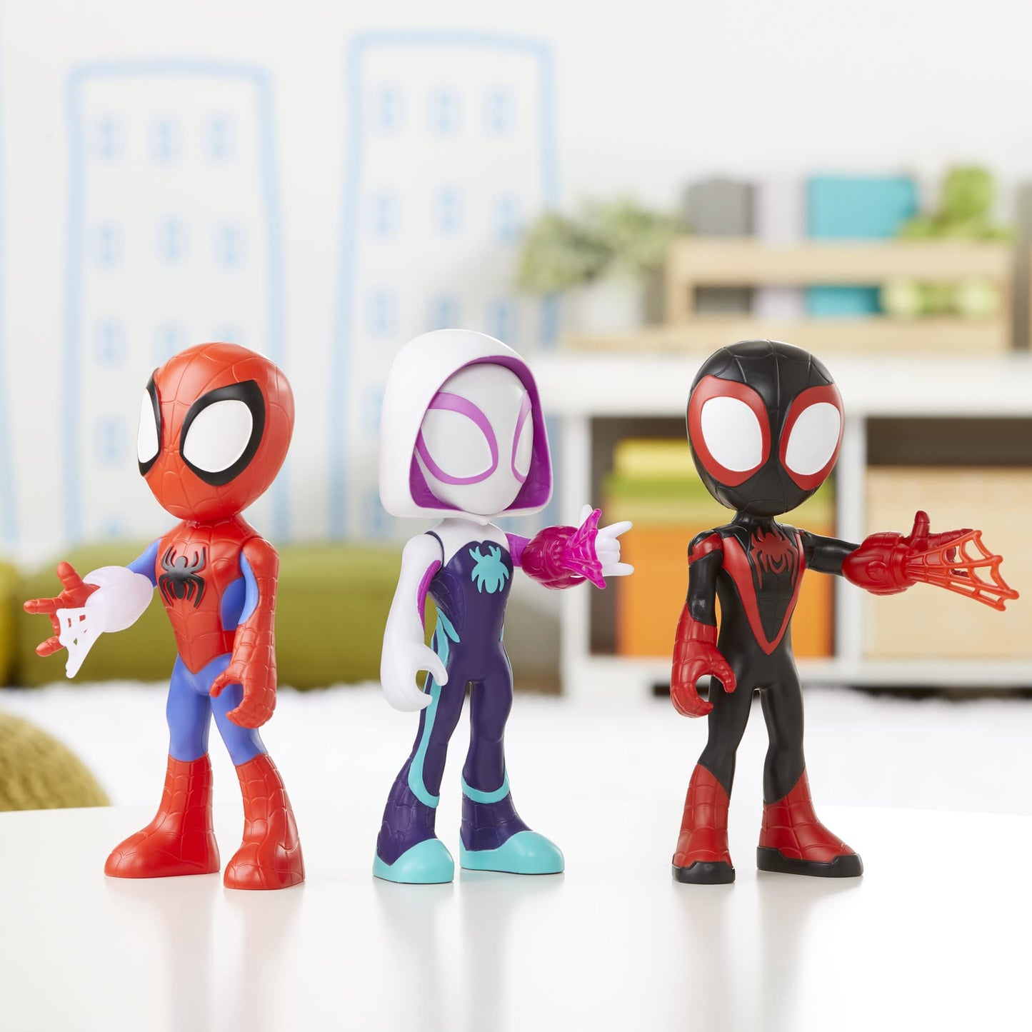 Spidey and His Amazing Friends Supersized Miles Morales 9-Inch Spider-Man Figure – Poseable Preschool Toy for Kids 3+