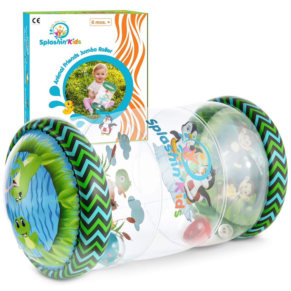 Splashin'kids Jumbo Roller Ball Drop Toy – Infant Tummy Time Activity Center for 6–36 Months