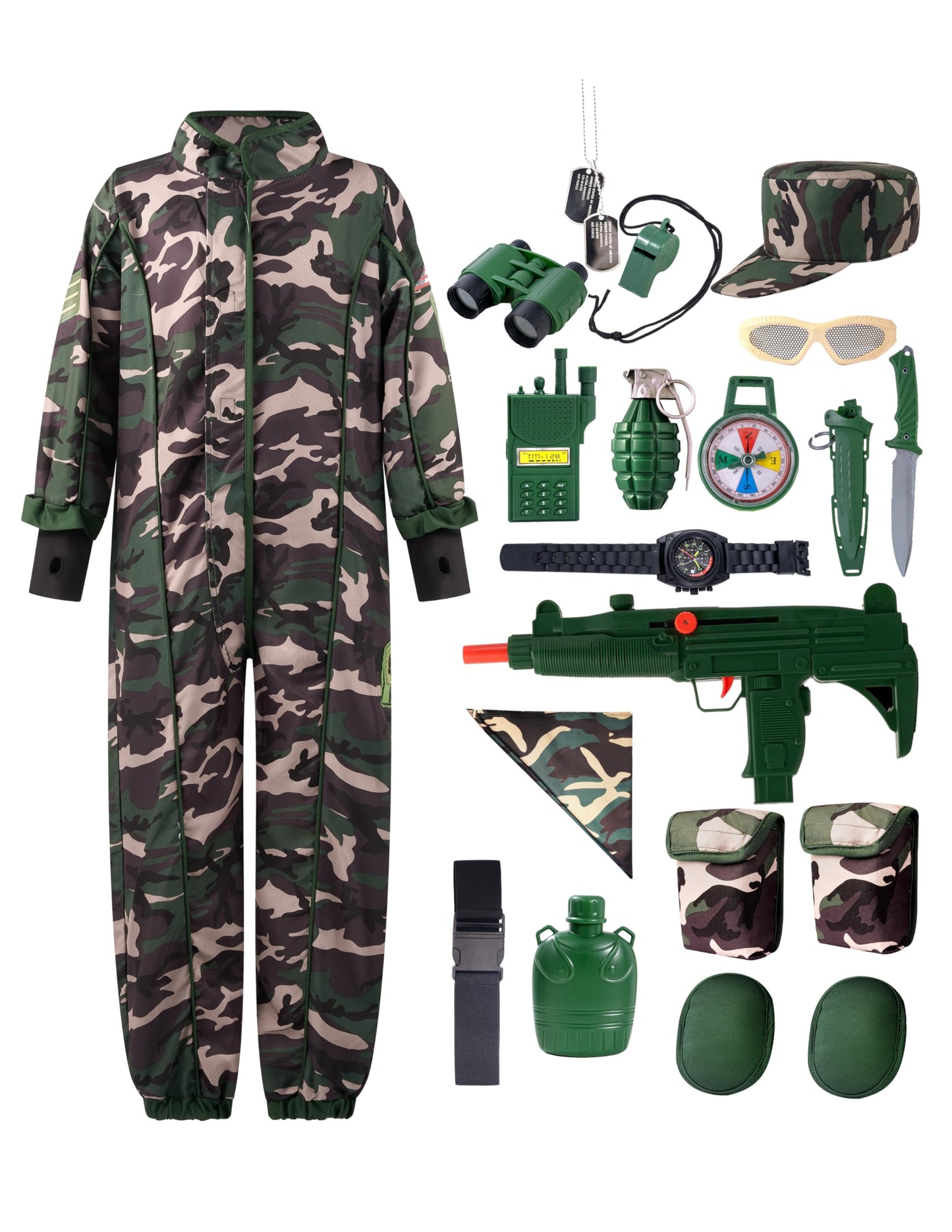 Spooktacular Creations Army Costume for Boys – Kids Military Outfit for Halloween