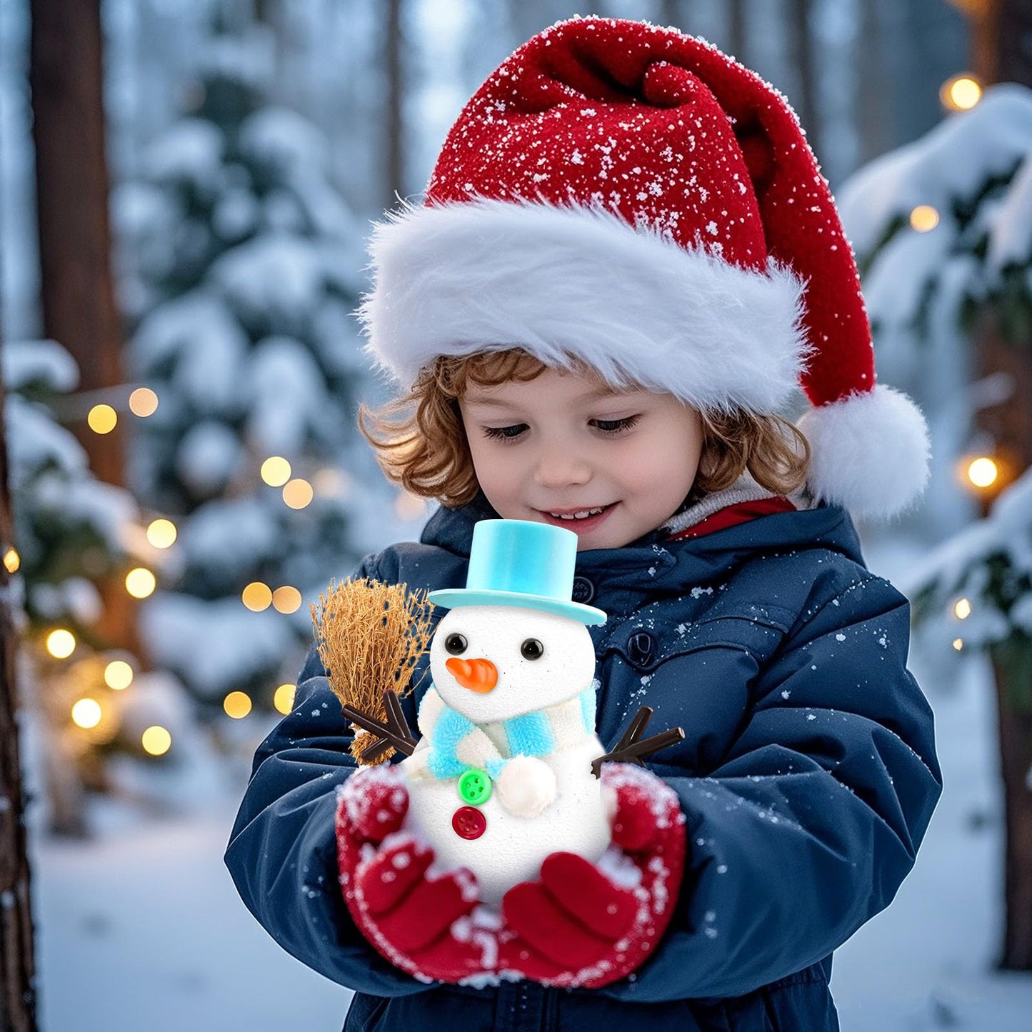SpringFlower 12 Pack Christmas Snowman Kit for Kids – DIY Snowman Craft for Classroom, Home & Parties
