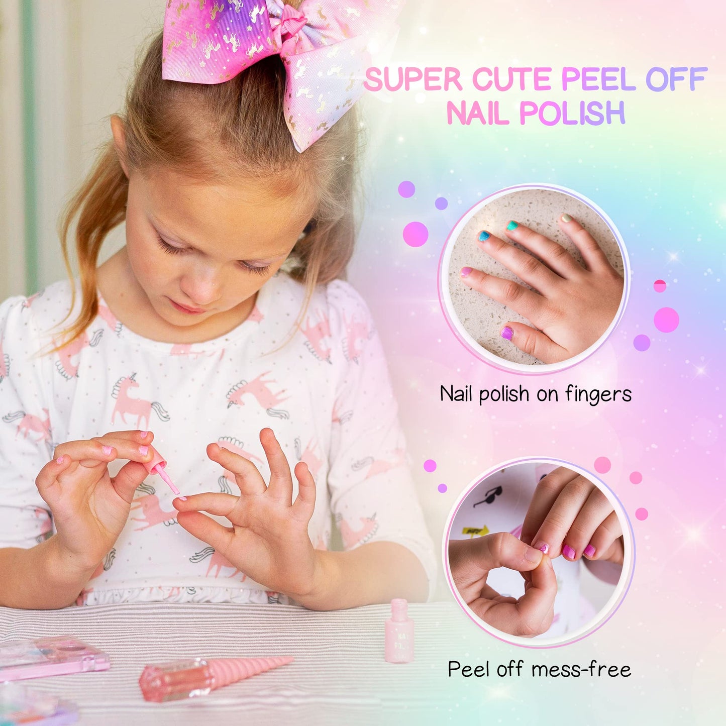 Sprinkles Toyz Kids Real Makeup Kit for Girls – Talc-Free & Washable with Unicorn Purse