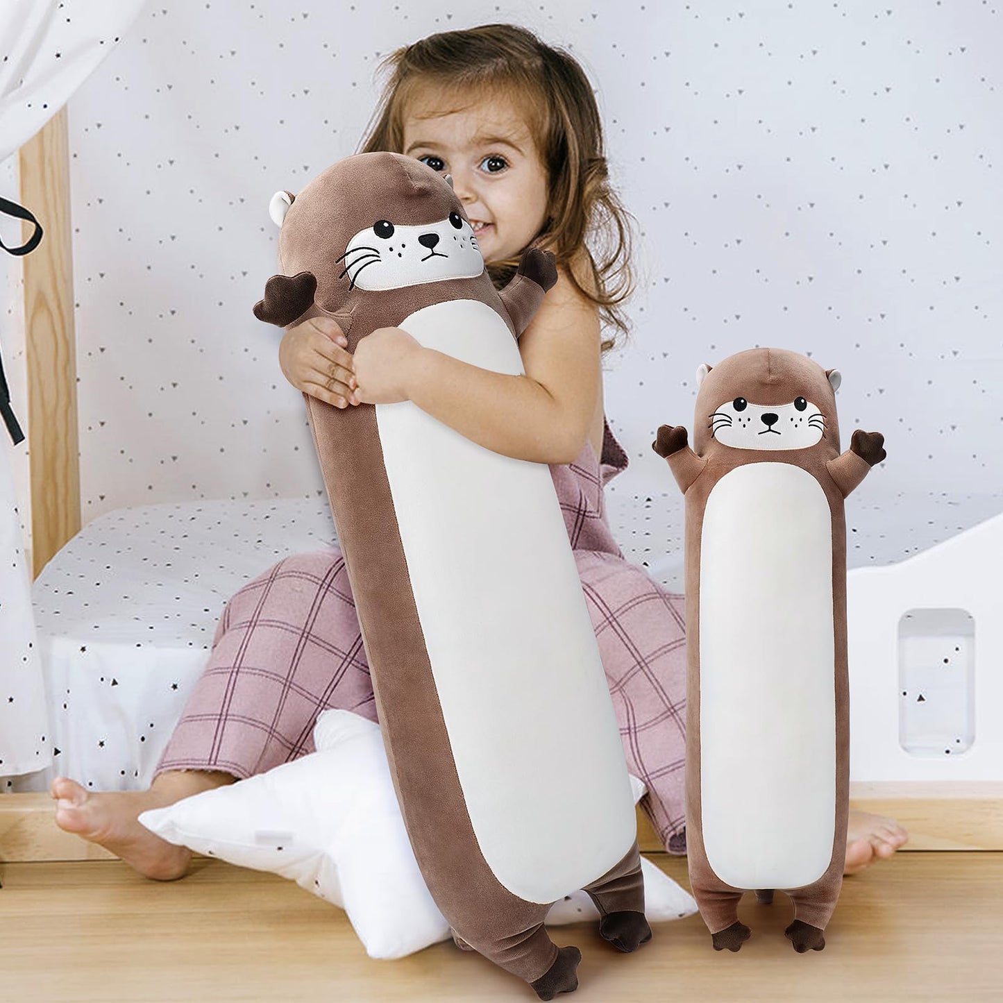 Sprinqdawin Large Otter Plush — 20in Plush Toy & Body Pillow