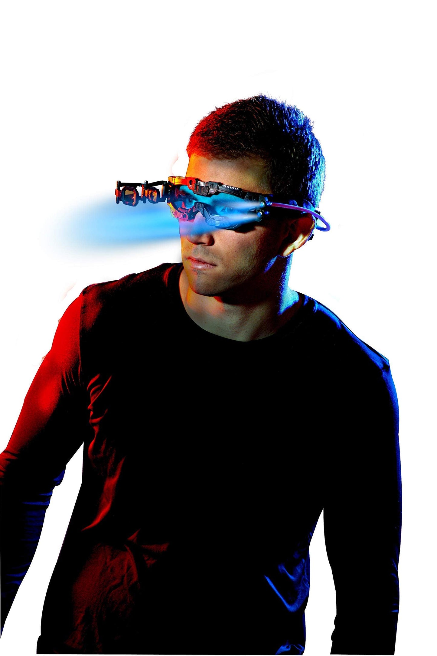 SpyX Night Mission Goggles – LED Beams, Flip-Out Scope, Adjustable Spy Glasses for Kids