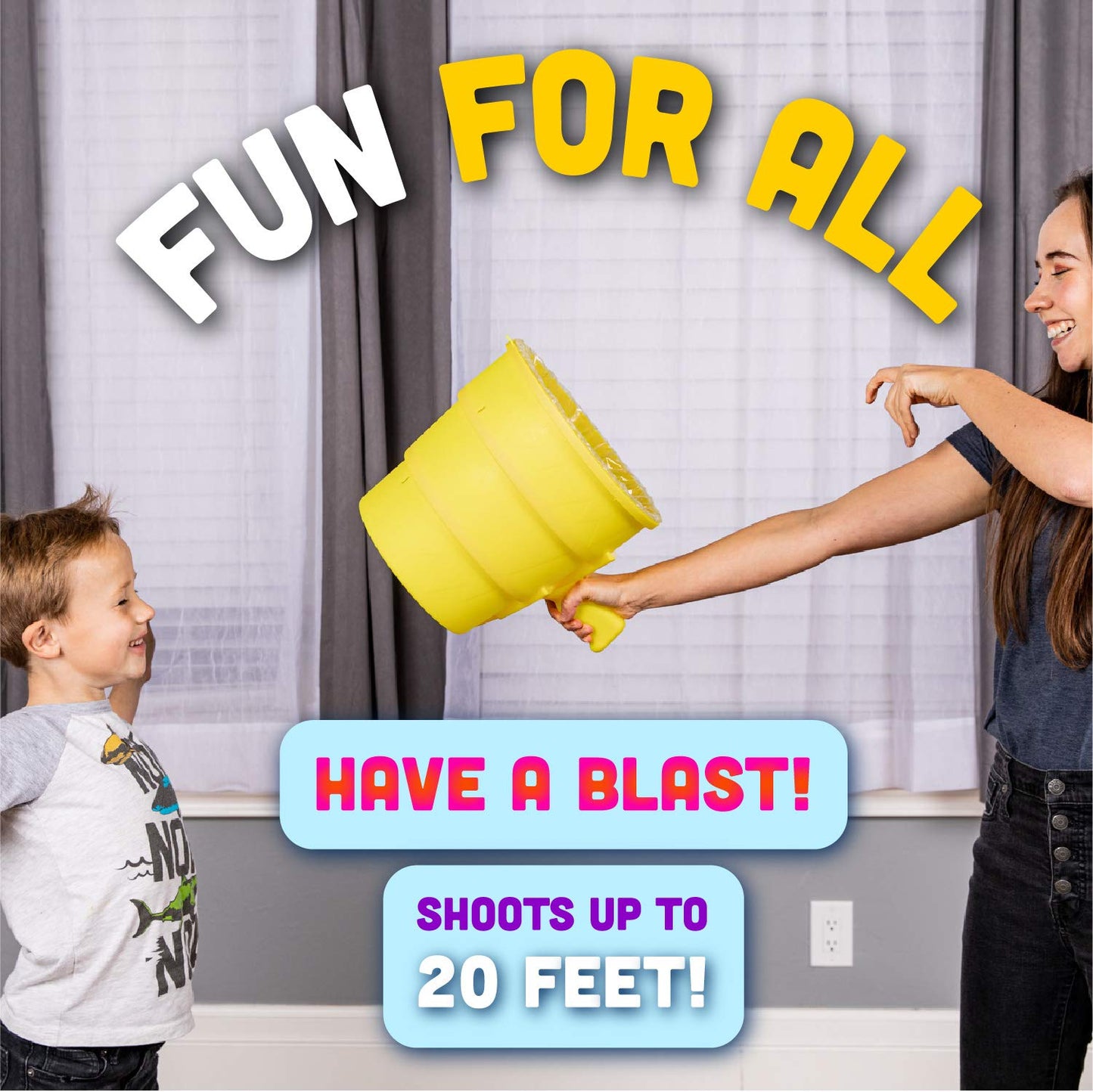 Squirrel Products AirZooka Air Blaster – Fun Indoor/Outdoor Air Toy for Ages 6+ (Black)