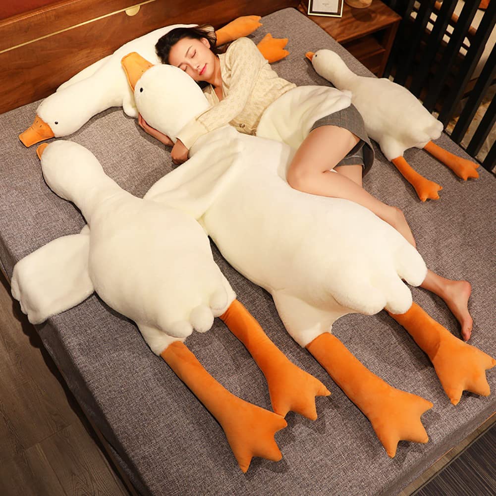 Srutirbo Giant White Goose Plush 20in – Ultra-Soft Hug Pillow & Sleep Companion