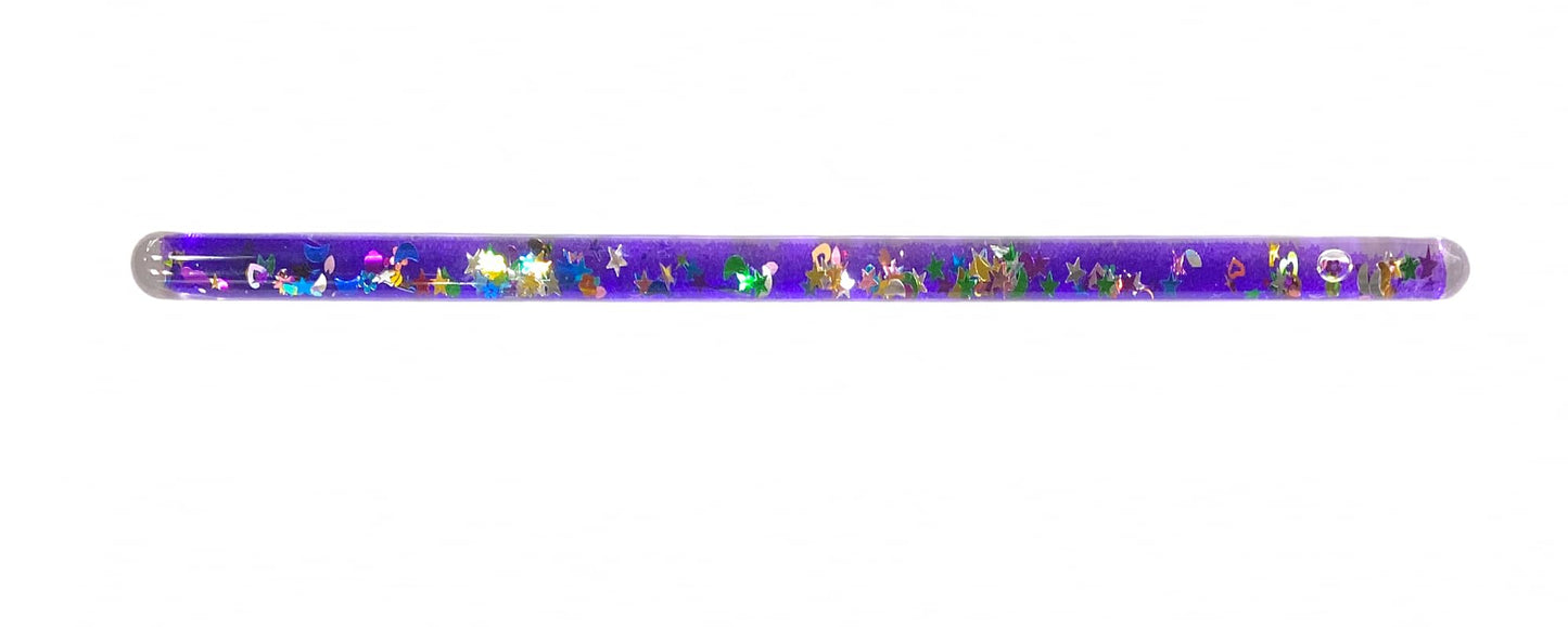 Star Magic Glitter Wand — Two 11in Wonder Wands (Blue & Purple) for Kids | Sensory & Kaleidoscope Toy