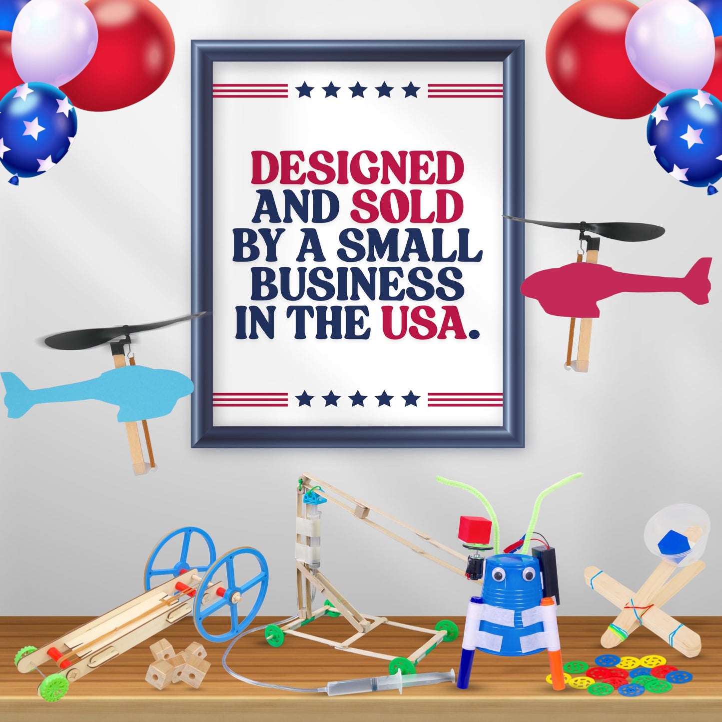 STEM Inventions DIY Doodle Bot Kit — Bulk Pack of 10 Motorized Drawing Bots for Kids (Ages 8+)
