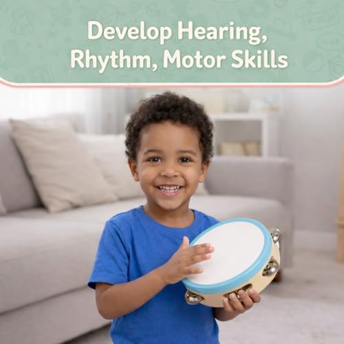 Stoie's Wooden Toddler Musical Instruments – Eco-Friendly Montessori Toy Set with Xylophone, Maracas, Triangle & More