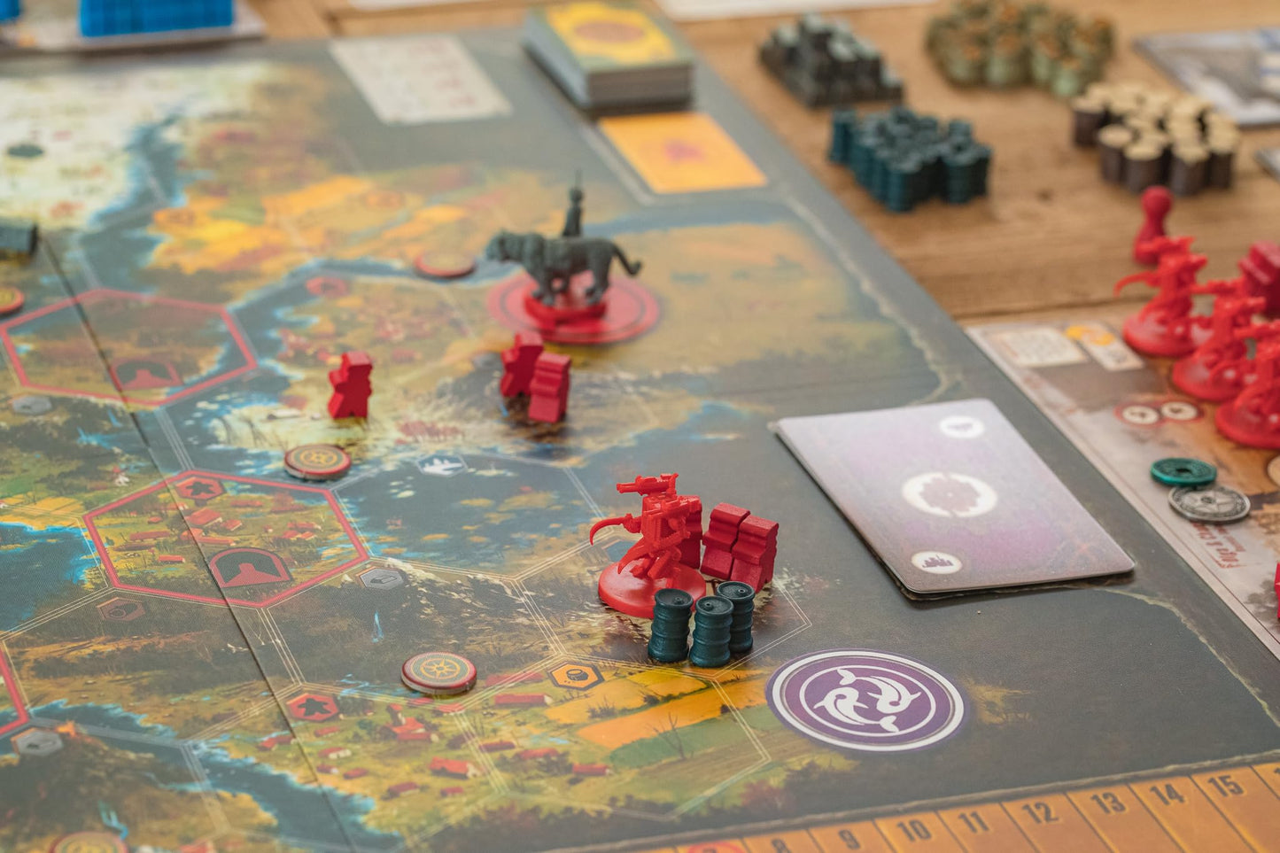 Stonemaier Games Scythe Realistic Resources – 80 Upgraded Tokens (Grain, Iron, Oil, Wood)