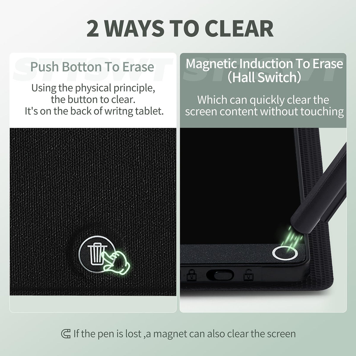 STTSWT 6.5-Inch LCD Writing Tablet with Leather Case – Portable Digital Notepad