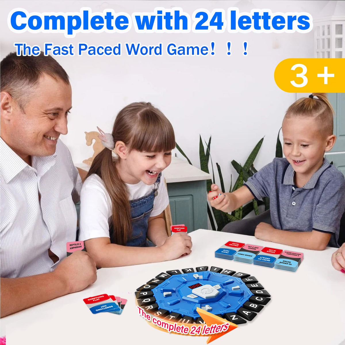 StyleBoon Word Game with LED Display – Alphabet Board Game for Family Fun (Ages 3+) Blue