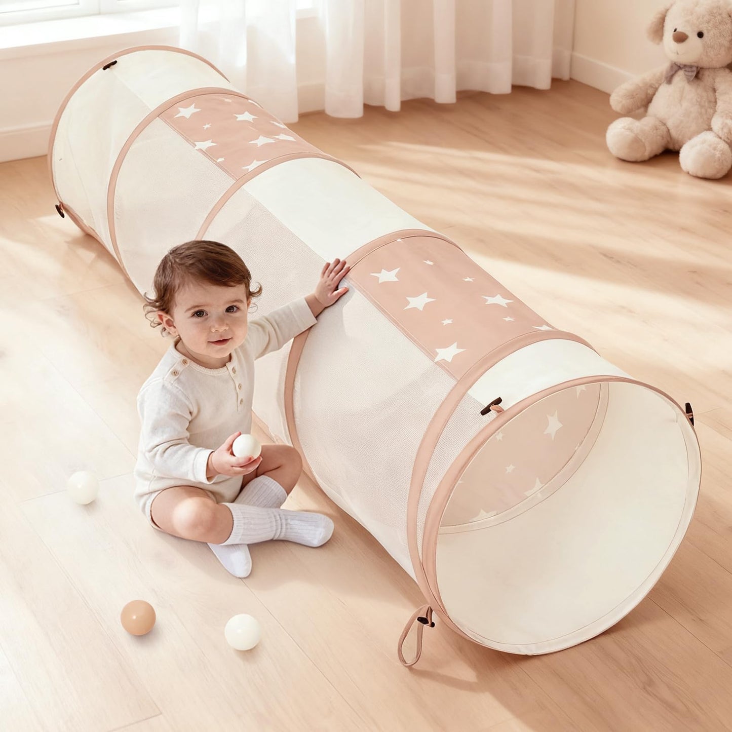 Sumbababy Tunnel Toys for Toddlers – Safe Soft Crawl Tunnels for Kids and Pets