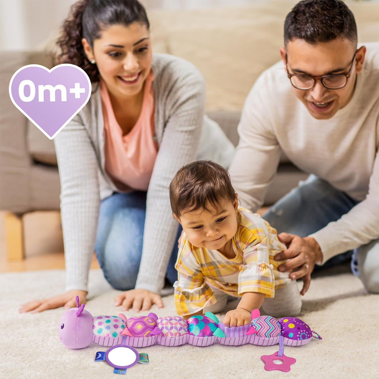 Sumobaby Infant Musical Caterpillar Toy – 5-in-1 Sensory Plush for Babies 0-12 Months