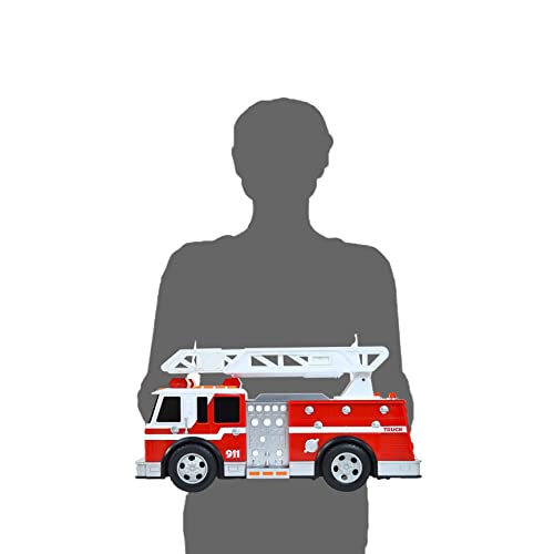 Sunny Days Maxx Action 12-inch Fire Truck – Lights, Ladder, Motorized Drive