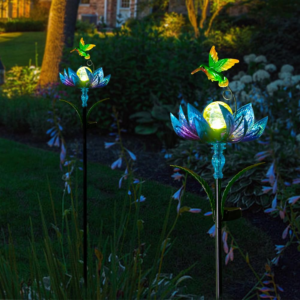 Sunnylight Solar Wind Spinner with LED Ball – Blue, Waterproof, Rust-Proof, 48-Inch Outdoor Garden Decor