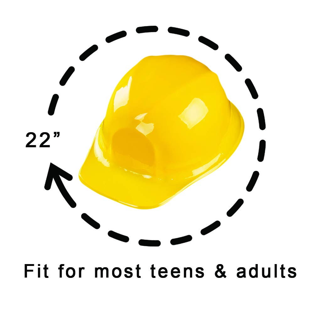 Super Z Outlet 12 Pack Yellow Construction Hats – Party Props & Dress-Up Hats for Kids & Adults